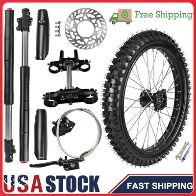 70/100-19 Wheel Tire + Front Forks Triple Tree Brake Kit For Apollo 125cc 150cc