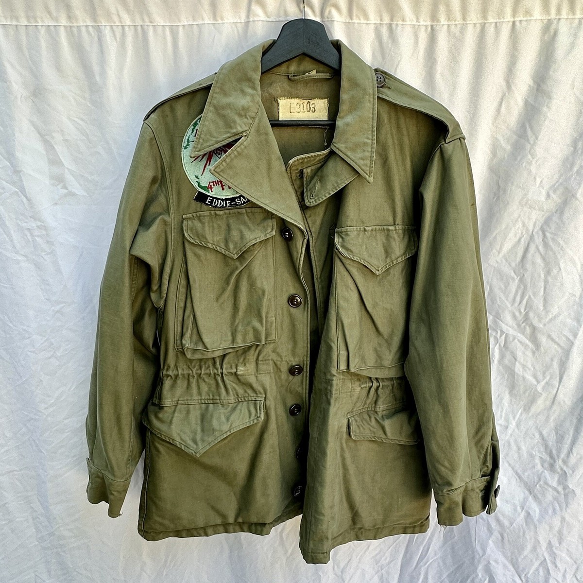 Korean War M43 Field Jacket Flight Patched USAF 4th Comm. Squadron