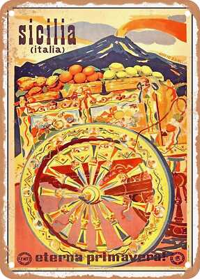 METAL SIGN - 1947 Sicily Eternal Spring Italy Vintage Ad