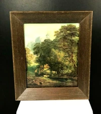 Vintage The Market Cart Thomas Gainsborough Custom Framed Mini Art Print 