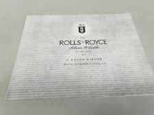 1950s ? ROLLS ROYCE SILVER WRAITH  Road Test Sales Brochure 