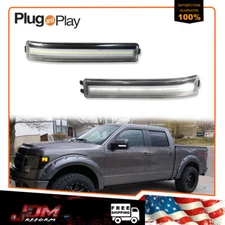 Clear White LED Side Mirror Lights Reflector Signal Blinker For 09-14 Ford F150