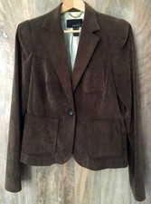 Mango Suit Fein-Cord-Caro Sacko braun Damen - 42