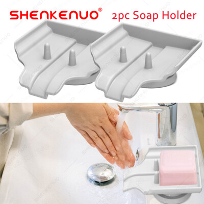 2PC Drain Rack Storage Holder Shelf-Kitchen Sink Faucet Sponge Soap Cloth US