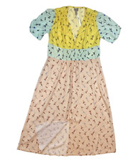 ASOS DESIGN Women's Mixed Print Pretty Tea Floral Midi Dress Size 6 Short Sleeve