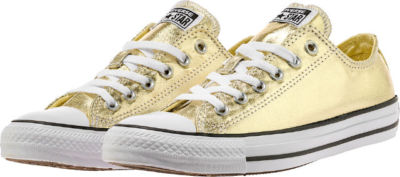 New Mens 12 Converse CTAS Low Metallic Gold Canvas 153181F MSRP $65