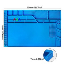 Bigest size 21.7" x 13.8" Silicone Soldering Mat Magnetic Repair Work Mat
