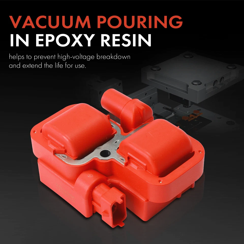 6 красных катушек зажигания для Mercedes-Benz C240 CLK320 SLK32 AMG Chrysler Crossfire - Изображение 3 из 4