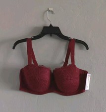 Joyspun Full Figure Balconette Lace Bra Burgundy Red Size 42D New With Tags