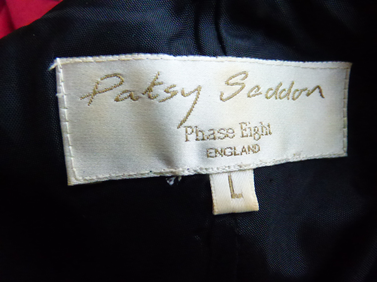 PATSY SEDDON PHASE EIGHT Red & Black Rose Bodice … - image 21