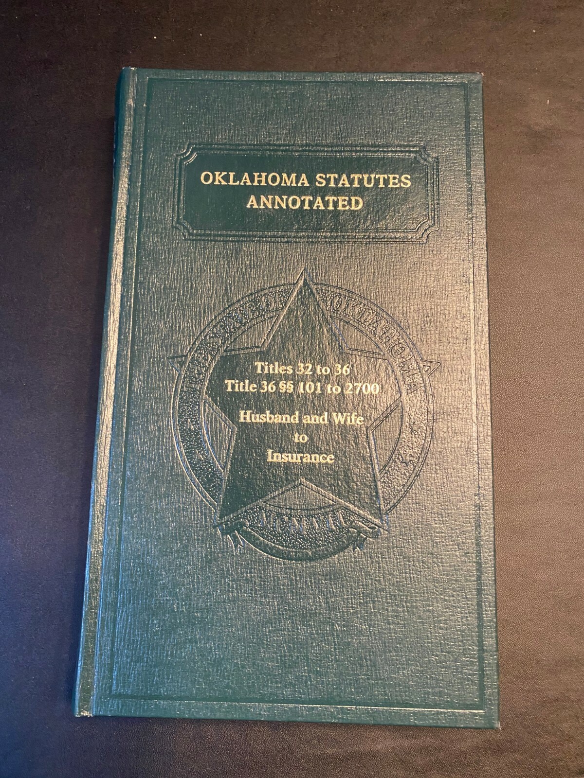1990 Oklahoma State Statutes Annotated, Husband & Wife Ins. Titles 32