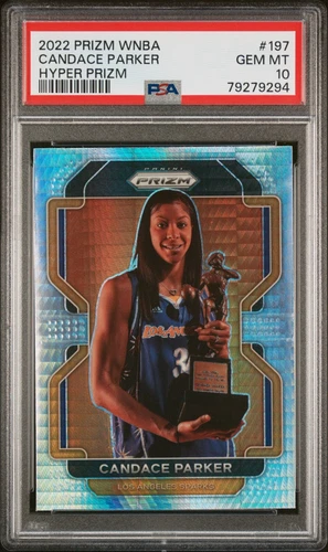 2022 Panini Prizm WNBA Candace Parker #197 Hyper Prizm Parallel MVP PSA 10 Pop 1