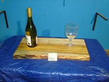 # 7161 rustic wooden cheese serving board live edge spalted maple USA made