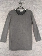 Cherry Dress Womens XXL Gray Stretch Knit Soft Fleece LIned Sheath Contour Mini 