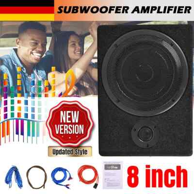 800W 8 Zoll Active Auto Untersitz Subwoofer Stereo-Verstärker Bass Lautsprecher