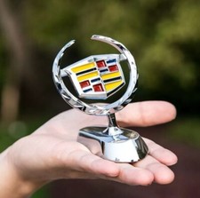 For Cadillac Car Hood Emblem Bonnet Front Badge Sticker Decal Logo Silver Color