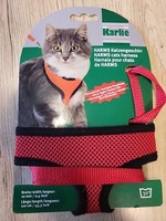 Katzengarnitur,Geschirr & Leine, Rot,Freilauf Set,Karlie,Katze,Mesh,Neu, 🐈‍⬛🐈