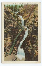 Seven Falls Cheyene Canyon Colorado Postcard