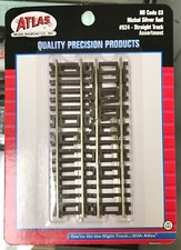 Atlas 524 HO-scale Code 83 Nickel Silver Snap-Track Straight Assortment 12pcs 