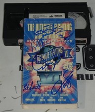 Oleg Taktarov Tank Abbott Ken Shamrock Dan Severn +2 Signed UFC 6 VHS PSA/DNA