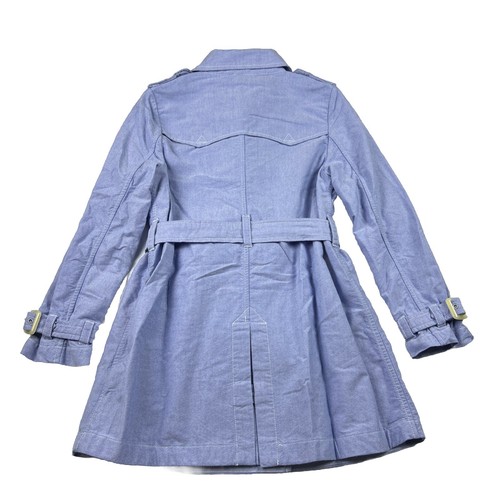 Polo Ralph Lauren Oxford Cotton outerwear Trench Coat Sz 10 NWT Plainweave Blue - Picture 2 of 12