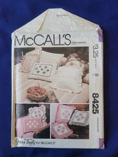 Vintage Pattern McCall's #8425 Rectangular pillow package UNCUT