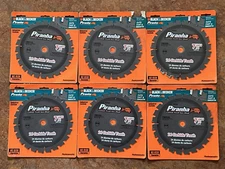 Lot of 6 Black & Decker Piranha Saw Blade 7-1/4" 24 Carbide Teeth NOS USA Made
