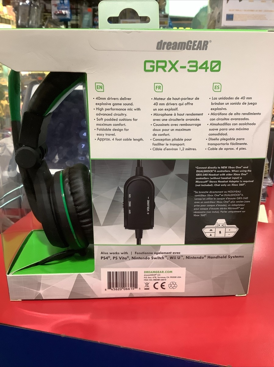 Stereo Gaming Grx 340 Headset DreamGear GRX-340 Xbox One 360