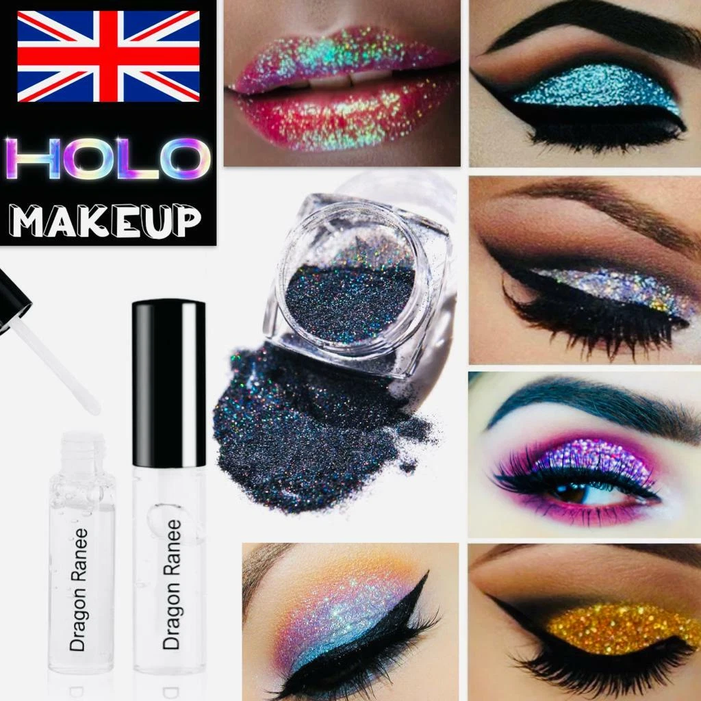 Holographic Glitter Eyeshadow Makeup