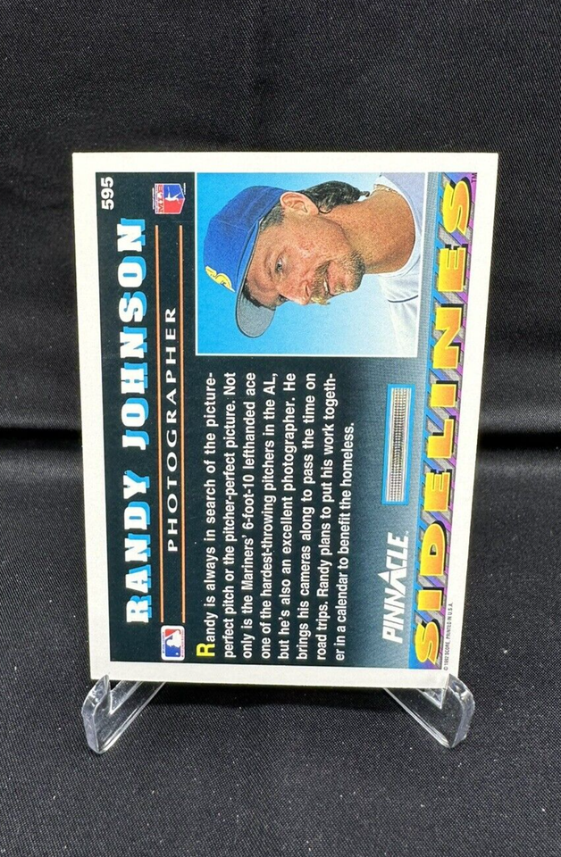Randy Johnson Seattle Mariners Pinnacle Sidelines Baseball Card 595 eBay