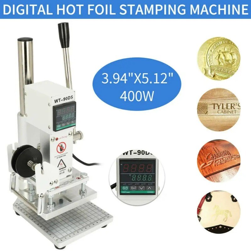 10x13cm Digital Hot Foil Stamping Machine Wood Leather PVC PU Card Embossing