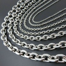 5/10Meter Wholesale Finding Silver Stainless Steel 2/3/4/5MM Rolo Chain In Bulk