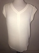 Antilia Femme Sheer Blouse Sleeveless Shirt Women's Ladies Size S