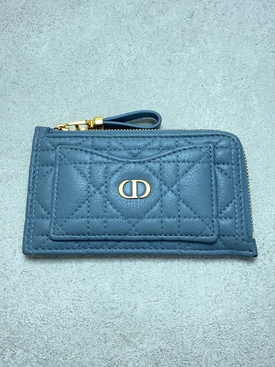 Étui à cartes Christian Dior 43 MA 0273 veau canage nuage bleu Caro Cosmo occasion