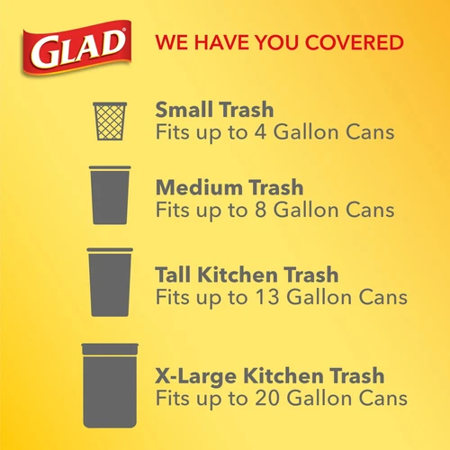 2 PACK Glad Drawstring Medium Scented Trash Bags With Clorox, 8 Gallon, 80 Bags - Picture 5 of 6