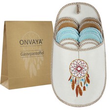 ONVAYA® ABS Gästepantoffel Traumfänger | 6er Set | Antirutsch Hausschuhe | 36-45