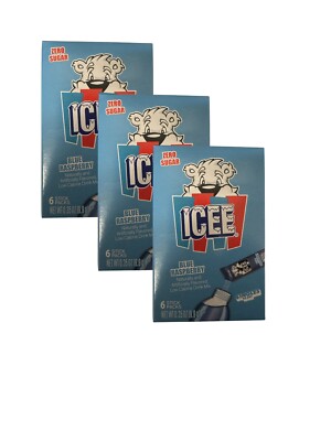 Icee Blue Raspberry Zero Sugar Caffeine Free Drink Mix LOT OF 3