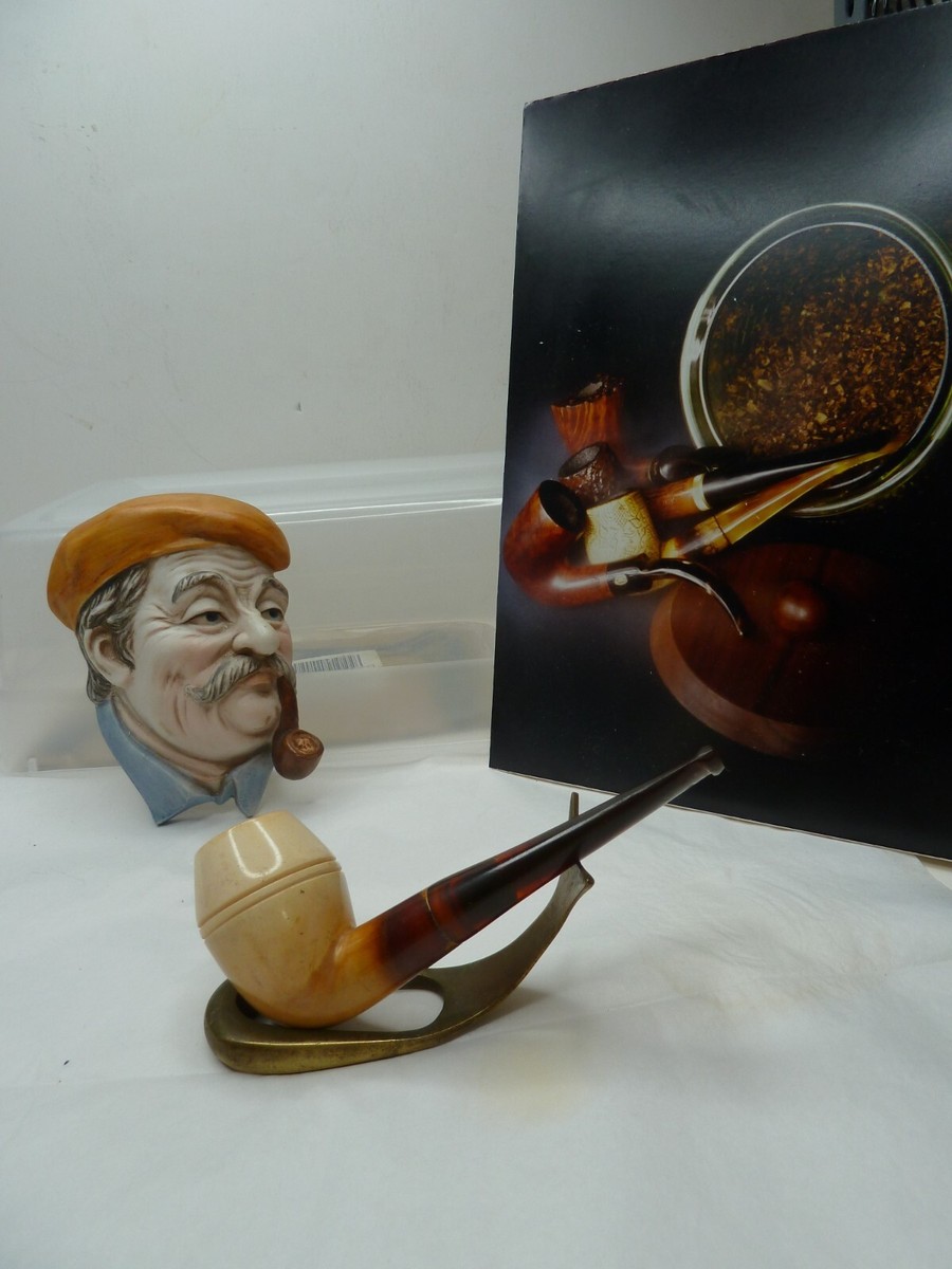 Vintage Meerschaum & Amber Stem Tobacco Pipe | eBay