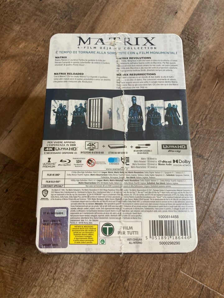The Matrix 4-Film Deja Vu Steelbook Collection (4K UHD + Blu-ray, Region Free) - Image 4 of 4