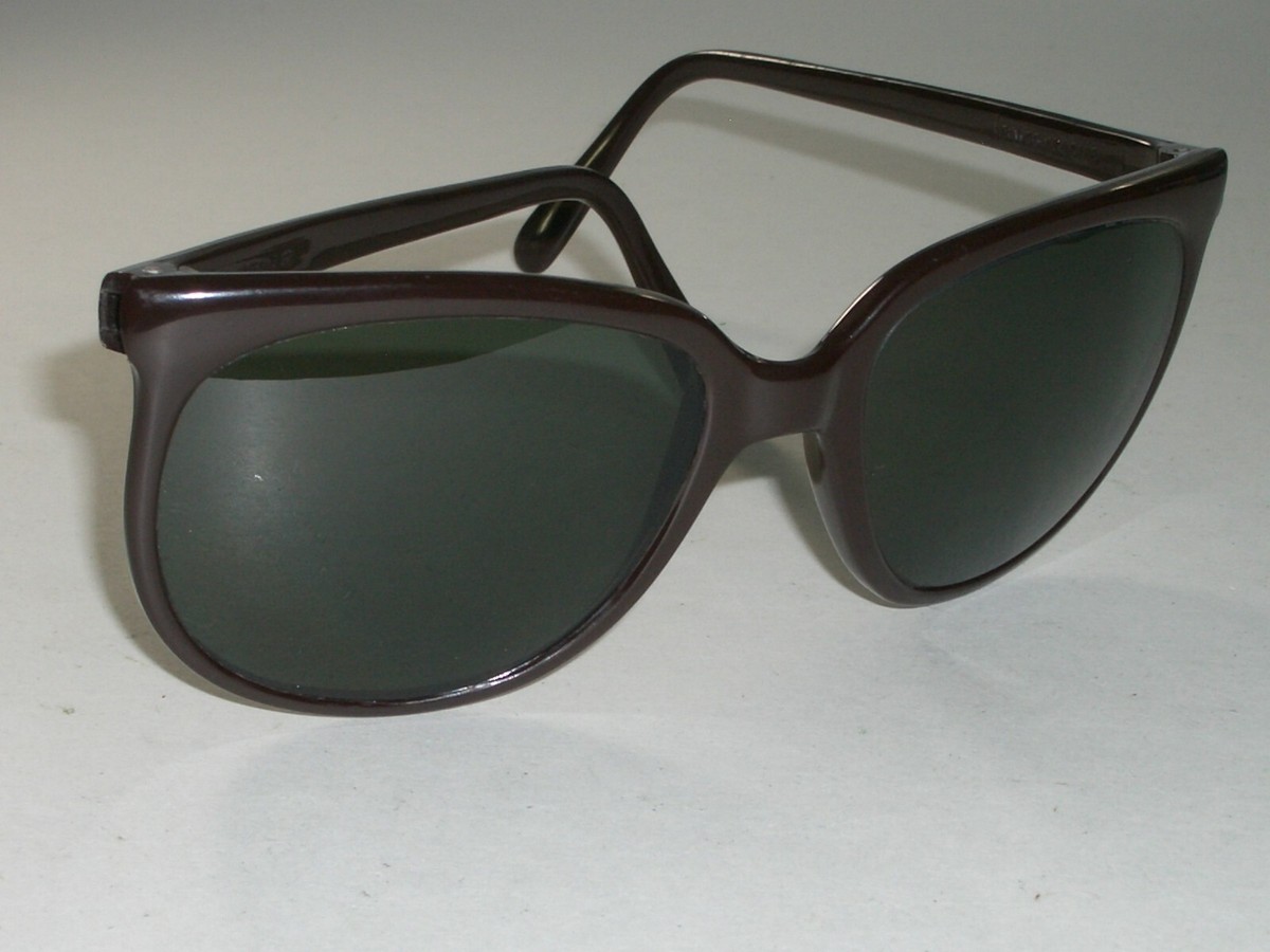 1970's VINTAGE BAUSCH & LOMB RAY-BAN DARK BROWN G15 CATS 1000 SKI