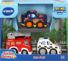 VTech Toot-Toot Drivers 3 Car Pack With Fire Engine, Police Car And Racer | Inte