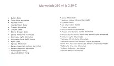 Marmeladen und Gelee's