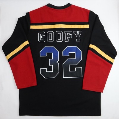 Disney Goofy Hockey Jersey Men Medium Red Black Captain