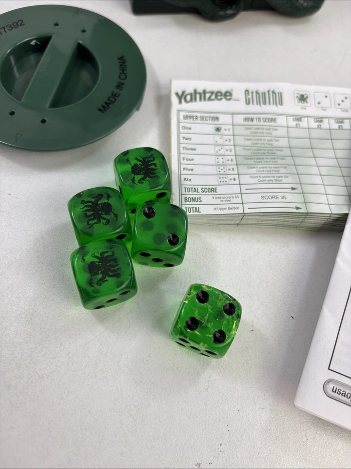 2016 Cthulhu yahtzee Board Game Loose - Image 3 of 4