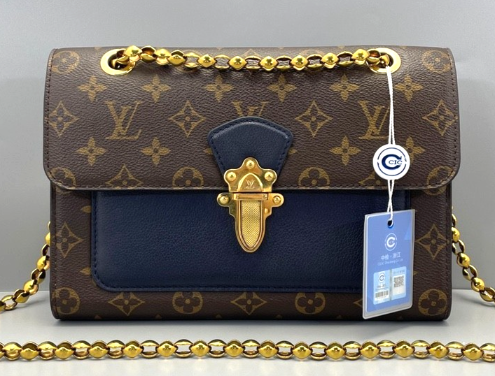 Louis Vuitton Victoire Monogram Chain Strap Shoulder bag Brown Blue Women M41730