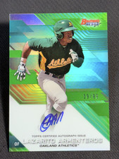 2017 Bowman's Best GREEN REFRACTOR PROSPECT ROOKIE AUTO Lazarito Armenteros /99