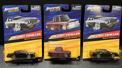 Adventure Force 1987 Buick Grand National And Slowrider 64. LOT OF 3