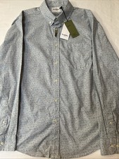 Goodfellow  Co Shirt Mens Large Blue Floral Dress Button Down NWT