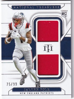 2024 Panini National Treasures NFL No. RDM-JPK Ja'Lynn Polk Rookie Patch 75/99