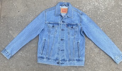 Levis Blue Mens Small Denim Trucker Jean Jacket 72334 PC9-72334